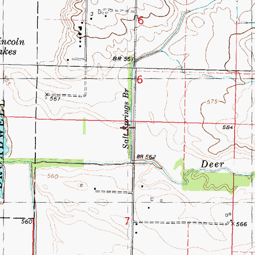 Topographic Map of Primm School (historical), IL