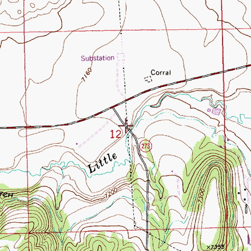 Topographic Map of Grapevine Canyon, AZ