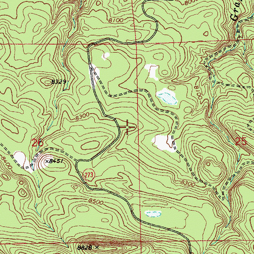 Topographic Map of Sawmill Tank, AZ