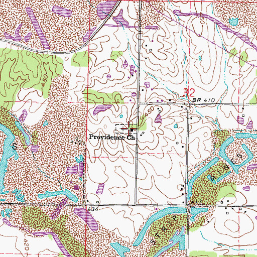 Topographic Map of Providence Church, IL