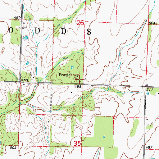Topographic Map of Providence Church, IL