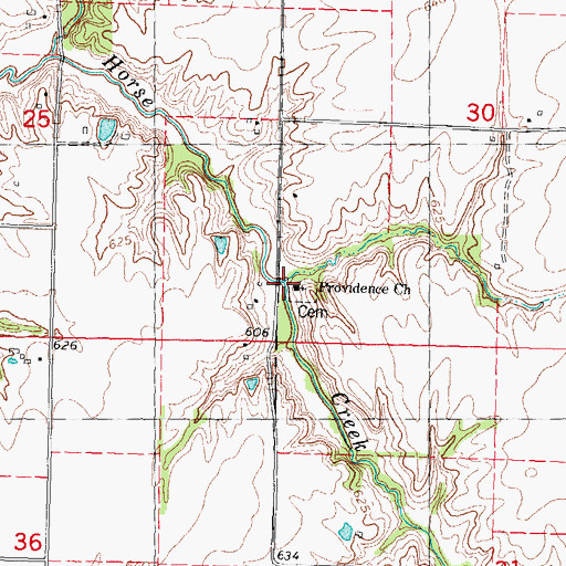 Topographic Map of Providence Church, IL