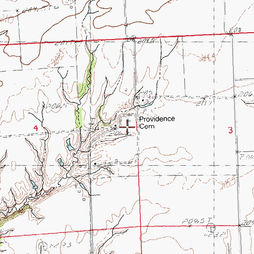 Topographic Map of Providence Church (historical), IL