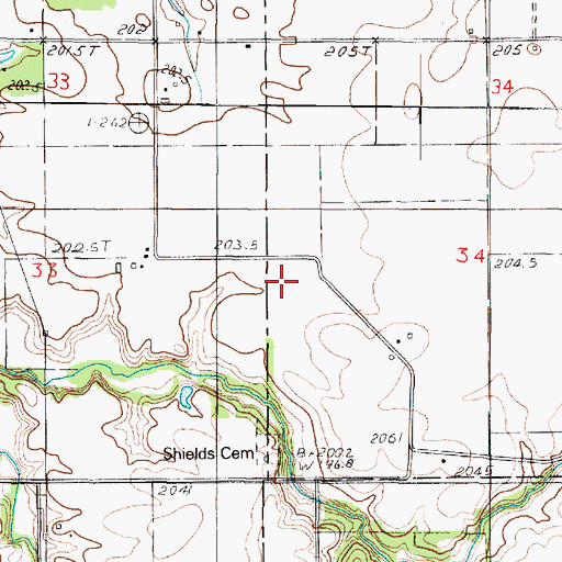 Topographic Map of Providence Church (historical), IL