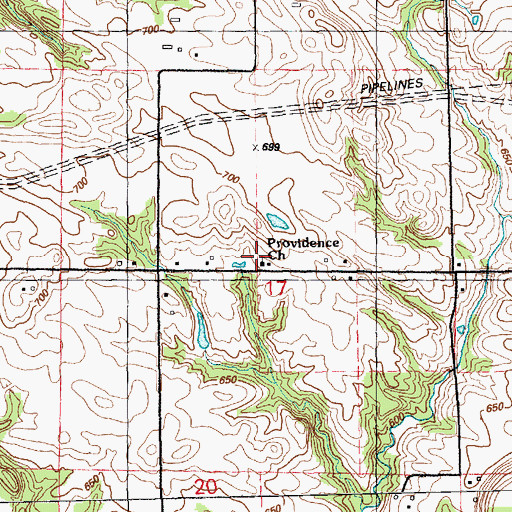 Topographic Map of Providence Church, IL