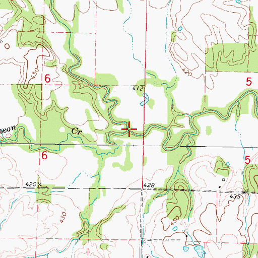 Topographic Map of Puncheon Creek, IL