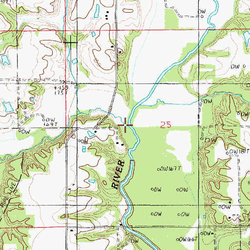Topographic Map of Quarry Branch, IL