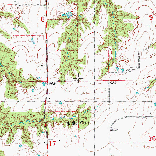 Topographic Map of Quinlan School (historical), IL