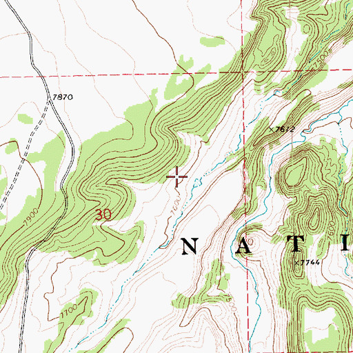 Topographic Map of Old Tanks, AZ