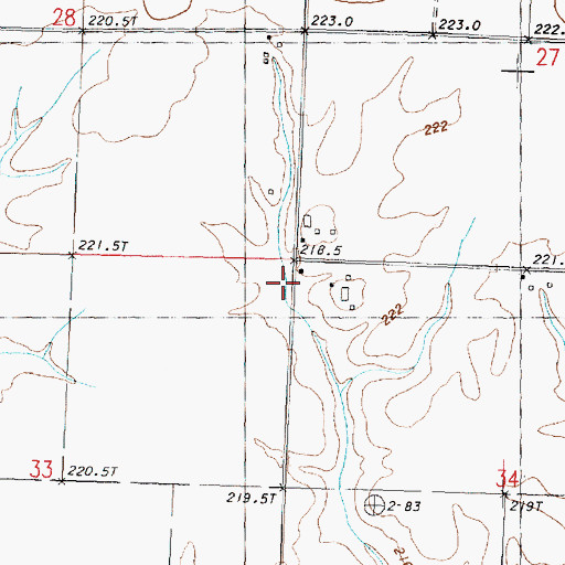 Topographic Map of Quinn School (historical), IL