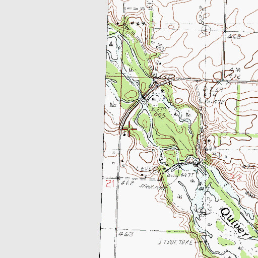 Topographic Map of Quiver School (historical), IL