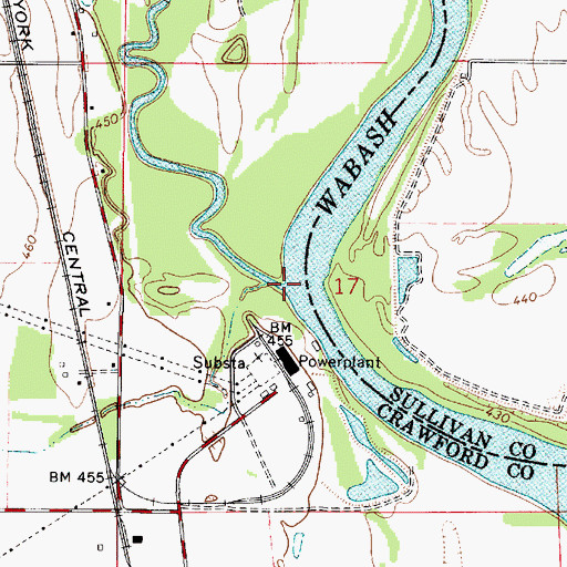 Topographic Map of Raccoon Creek, IL