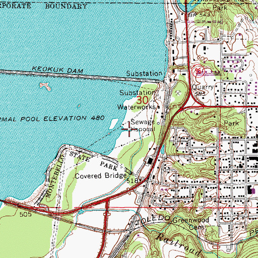 Topographic Map of Railroad Creek, IL
