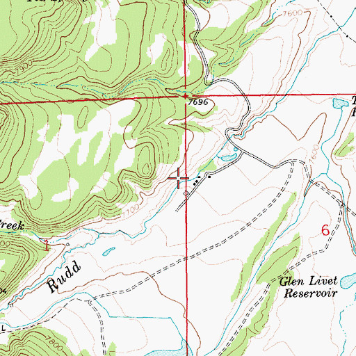 Topographic Map of Herchede Ranch, AZ