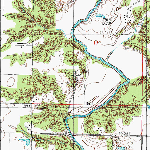 Topographic Map of Ramsey Chapel (historical), IL