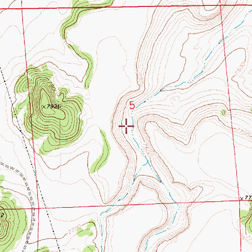 Topographic Map of Warm Spring, AZ