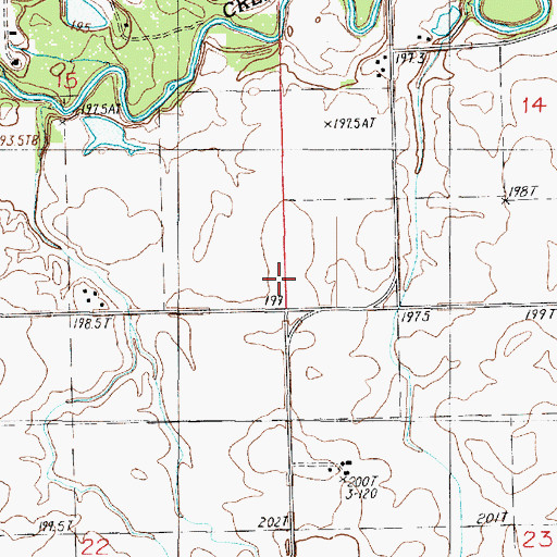 Topographic Map of Ramsey School (historical), IL