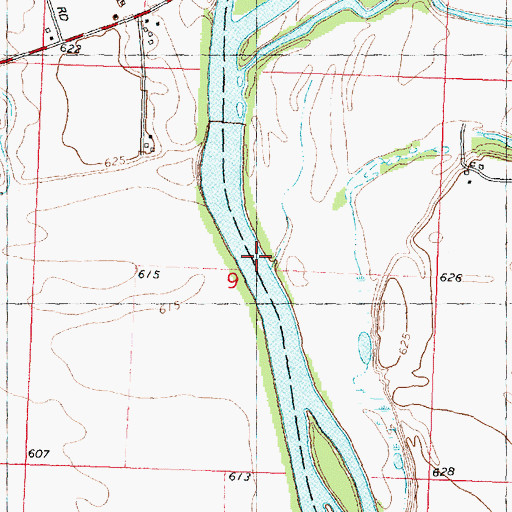 Topographic Map of Ramsey Slough, IL