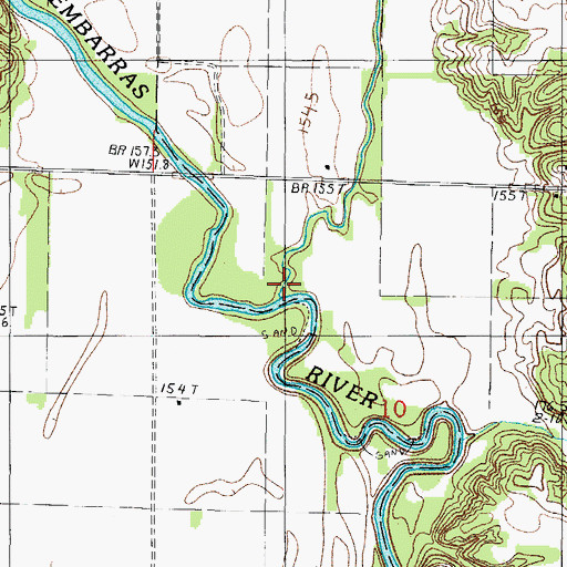 Topographic Map of Range Creek, IL