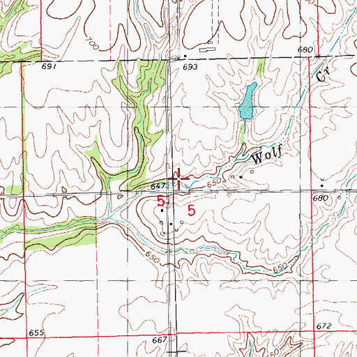 Topographic Map of Rankin School (historical), IL