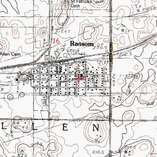 Topographic Map of Ransom, IL