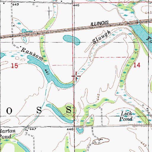 Topographic Map of Ransom Slough, IL