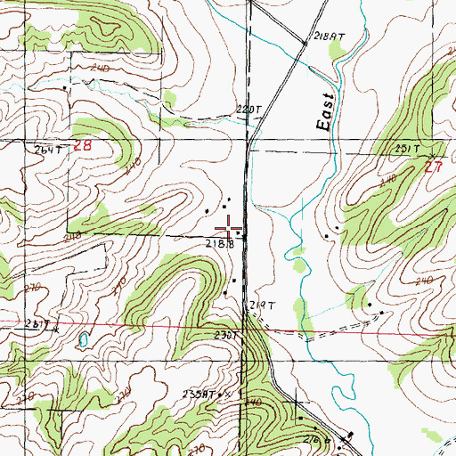 Topographic Map of Ray School (historical), IL