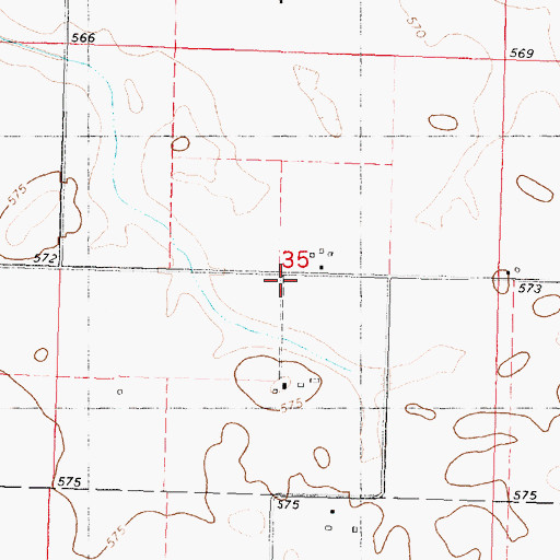 Topographic Map of Read School (historical), IL