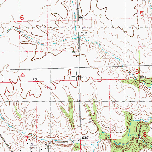 Topographic Map of Rebstock School (historical), IL