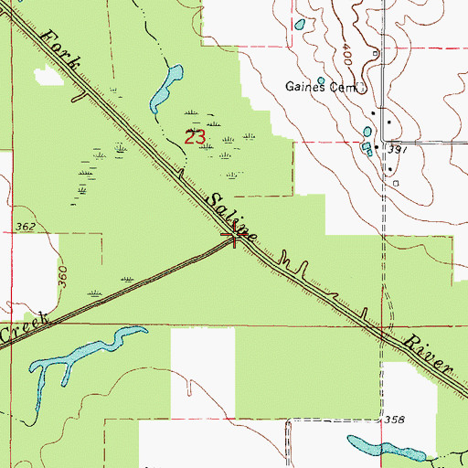 Topographic Map of Rector Creek, IL