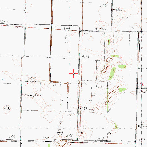 Topographic Map of Red Oak School (historical), IL