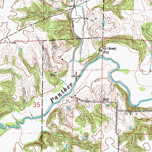 Topographic Map of Red River, IL