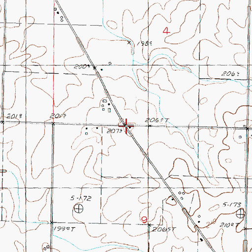 Topographic Map of Red School (historical), IL