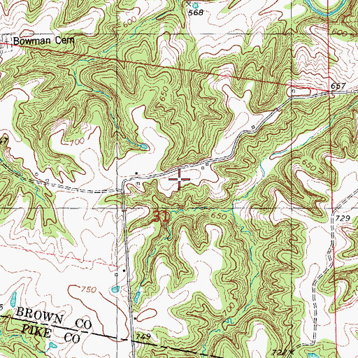 Topographic Map of Reddick School (historical), IL