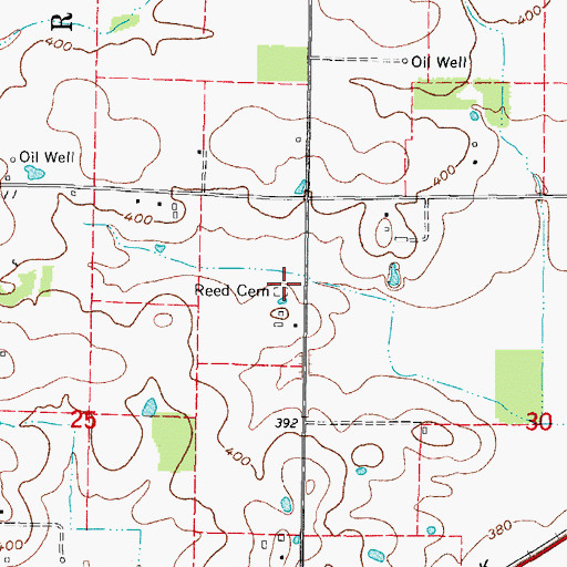 Topographic Map of Read Family Cemetery, IL