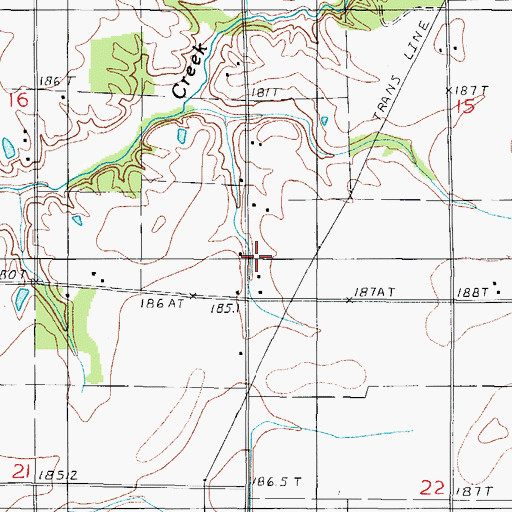 Topographic Map of Reed School (historical), IL