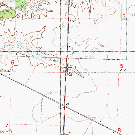 Topographic Map of Reed School (historical), IL