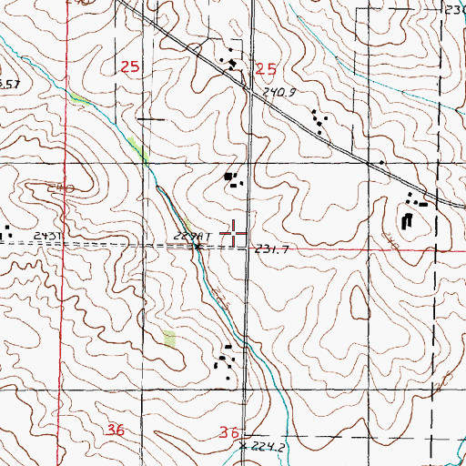 Topographic Map of Reede School (historical), IL