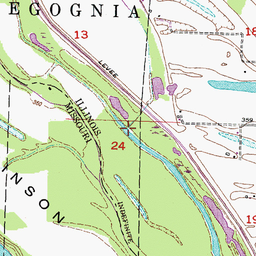 Topographic Map of Reeds Creek, IL