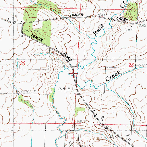 Topographic Map of Reid Creek, IL