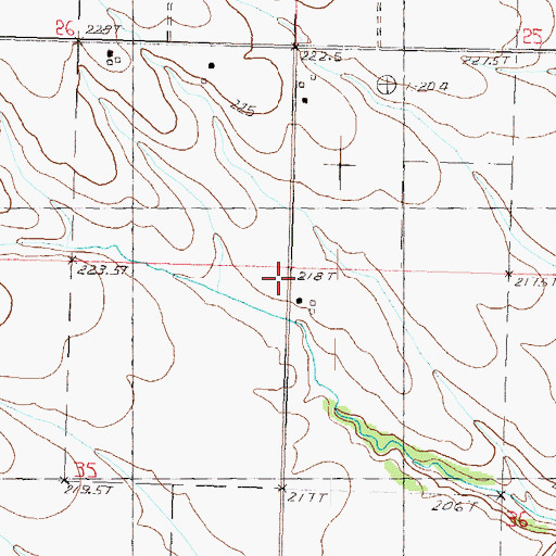 Topographic Map of Reid School (historical), IL