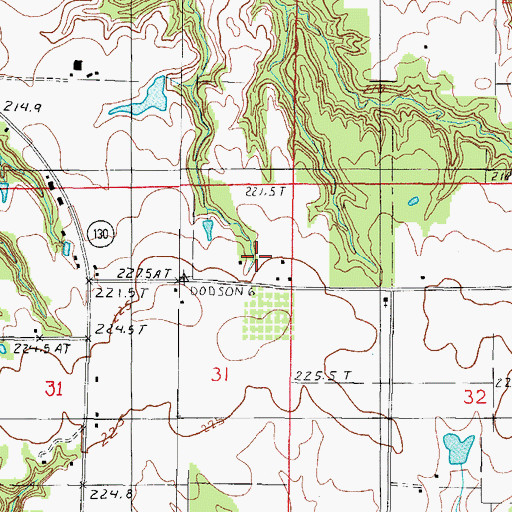 Topographic Map of Rennels School (historical), IL