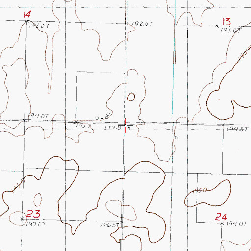 Topographic Map of Resler School (historical), IL