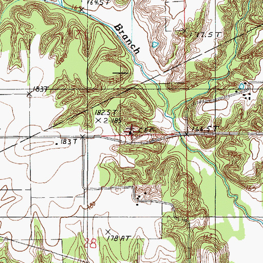 Topographic Map of Restitution Church, IL