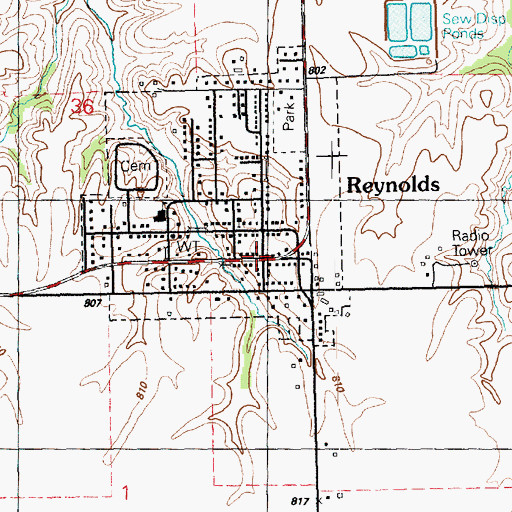 Topographic Map of Reynolds, IL