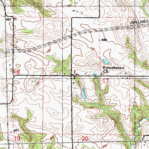 Topographic Map of Reynolds School (historical), IL