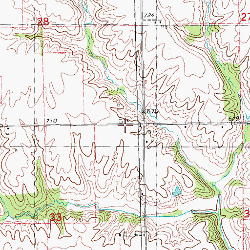 Topographic Map of Richey School (historical), IL