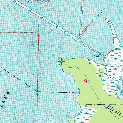 Topographic Map of Richland Creek, IL