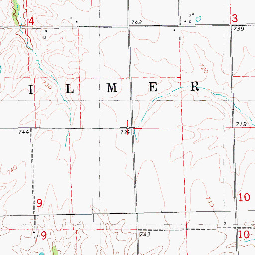 Topographic Map of Richland School (historical), IL