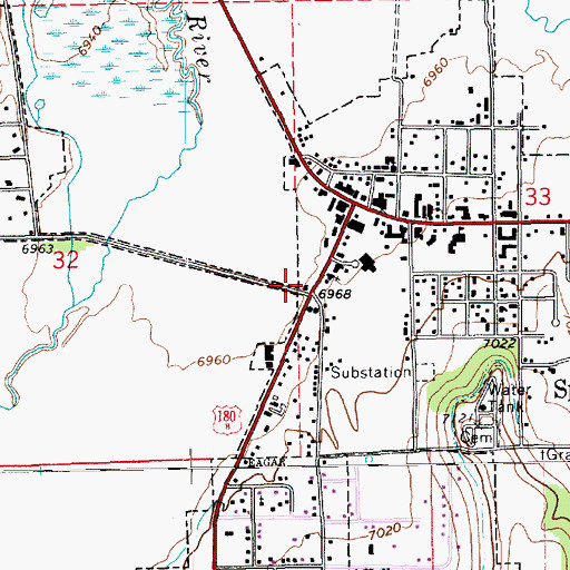 Topographic Map of Springerville Ranger District Office, AZ